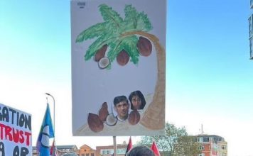 British activist Marieha Hussain chants ‘Free Palestine’ after being declared not guilty for calling Rishi Sunak, Suella Braverman coconuts